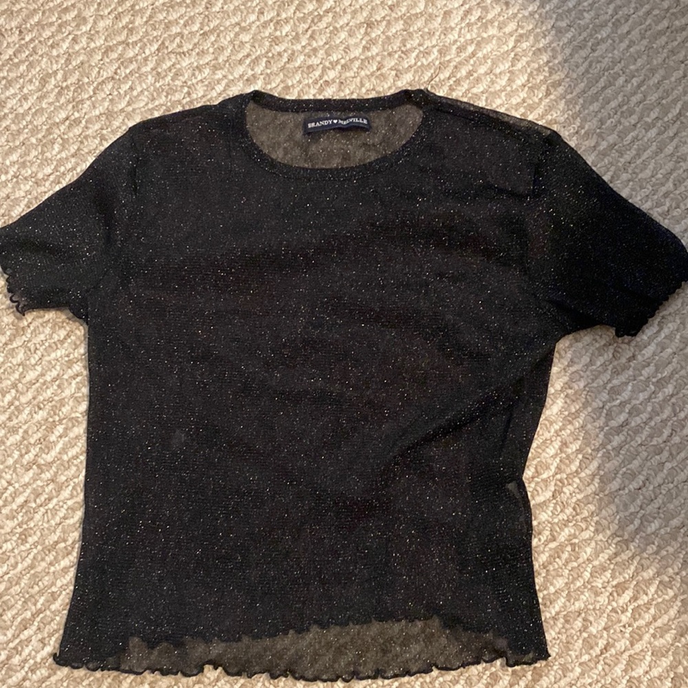 Brandy Millville sheer crop top